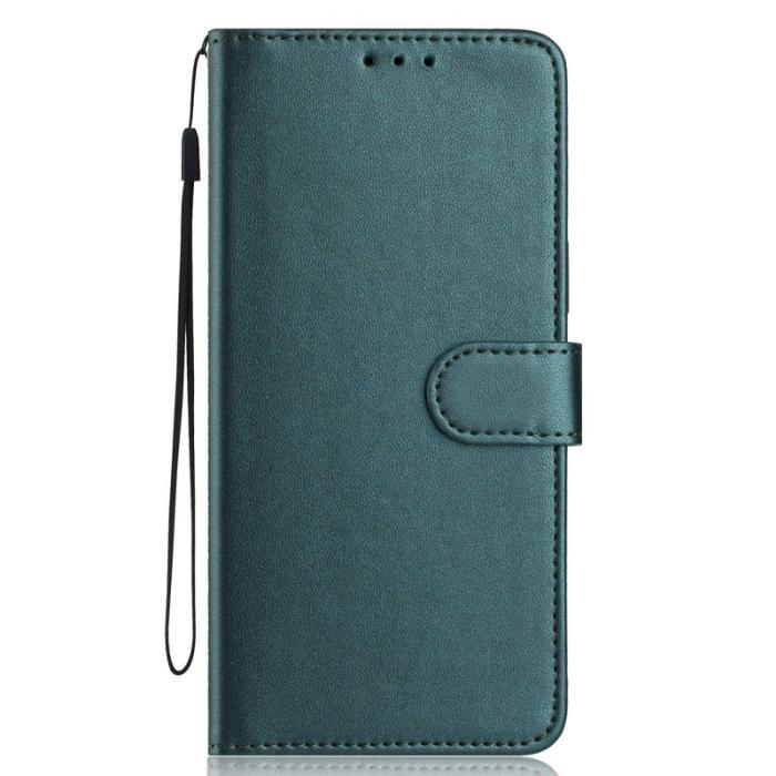 OEM - Samsung Galaxy S26 Ultra Fodral med Rem Flera Kortfack Konstläder - Svartgrön