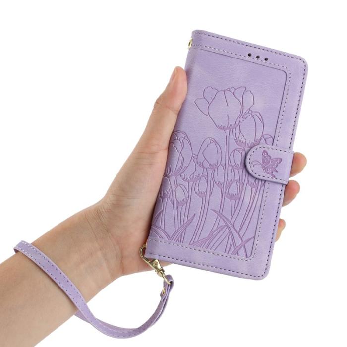 OEM - Tulip Samsung Galaxy S26 Ultra Fodral Äkta Läder - Lila