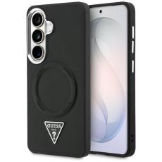 Guess - Guess Mobilskal F&ouml;r Galaxy S26 MagSafe Embossed Ring Triangle Logo - Svart