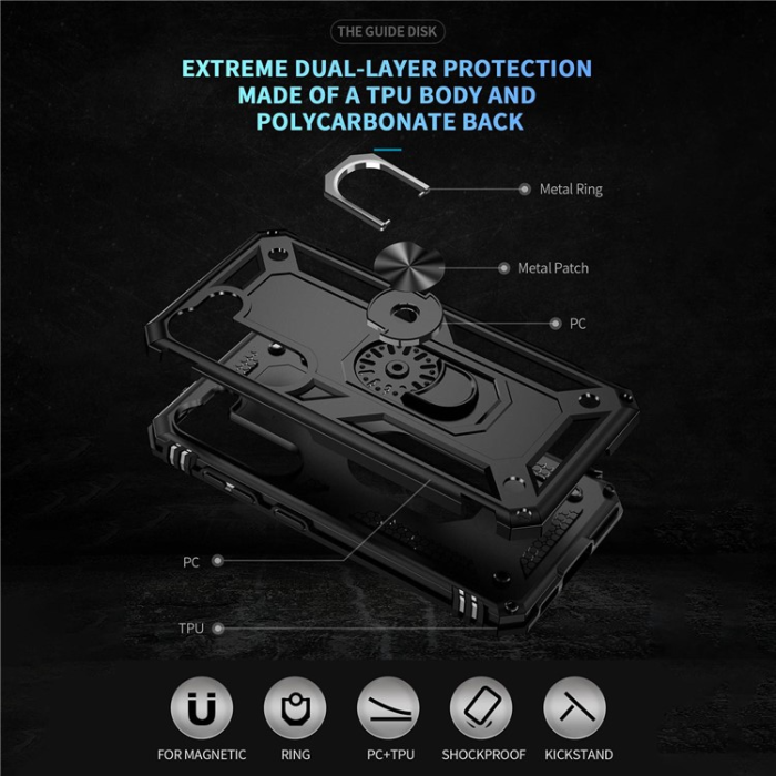 OEM - Galaxy S23 Skal Ringhållare Kickstand - Svart