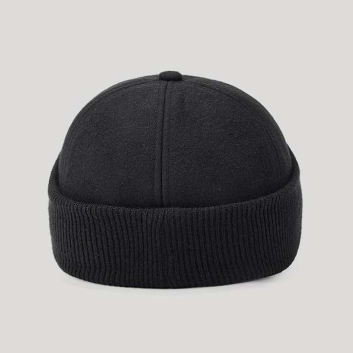 A-One Brand - Herr Basebollkeps Hörselskydd Ull - Svart