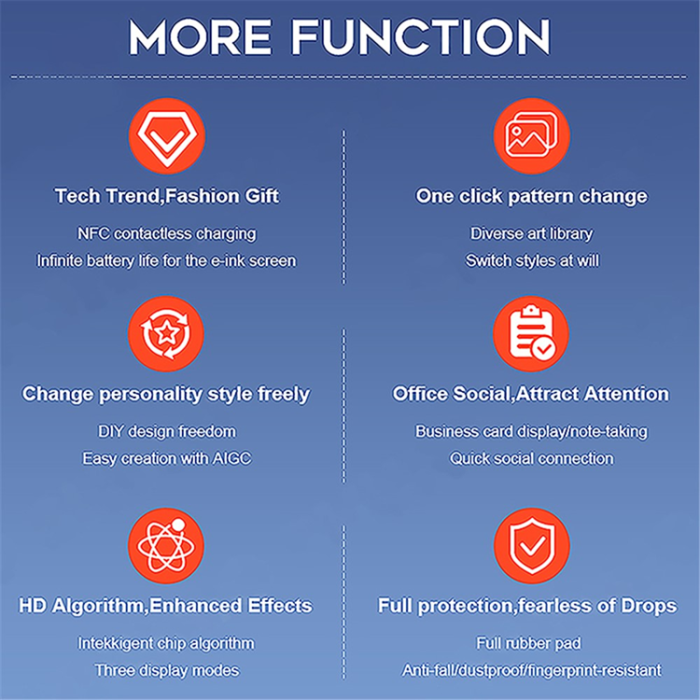 A-One Brand - iPhone 16 Pro Mobilskal MagSafe E-Ink NFC 6-Färgad TPU + PC