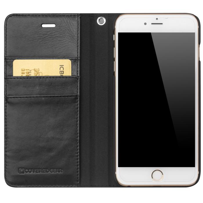 UTGATT - CoveredGear Boston Wallet i äkta läder till iPhone 6/6S - Svart