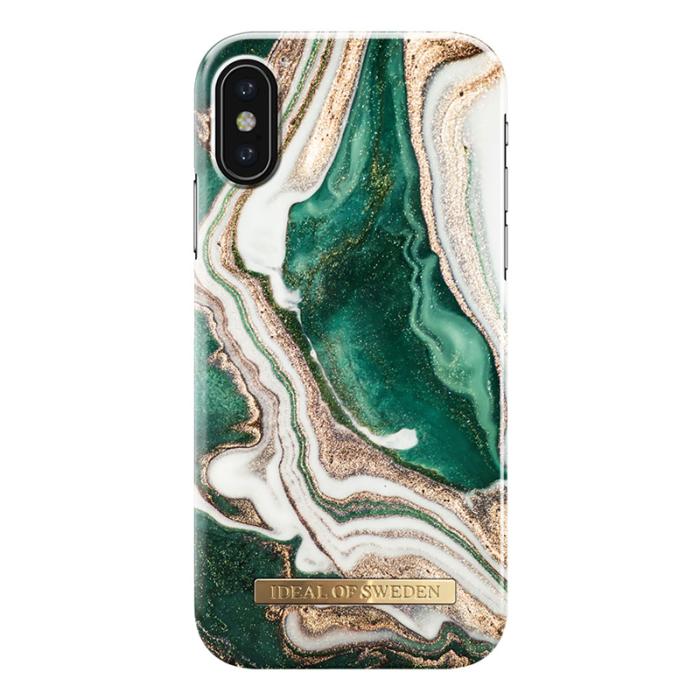 UTGATT5 - iDeal of Sweden Fashion skal iPhone X/XS - Golden Jade Marble