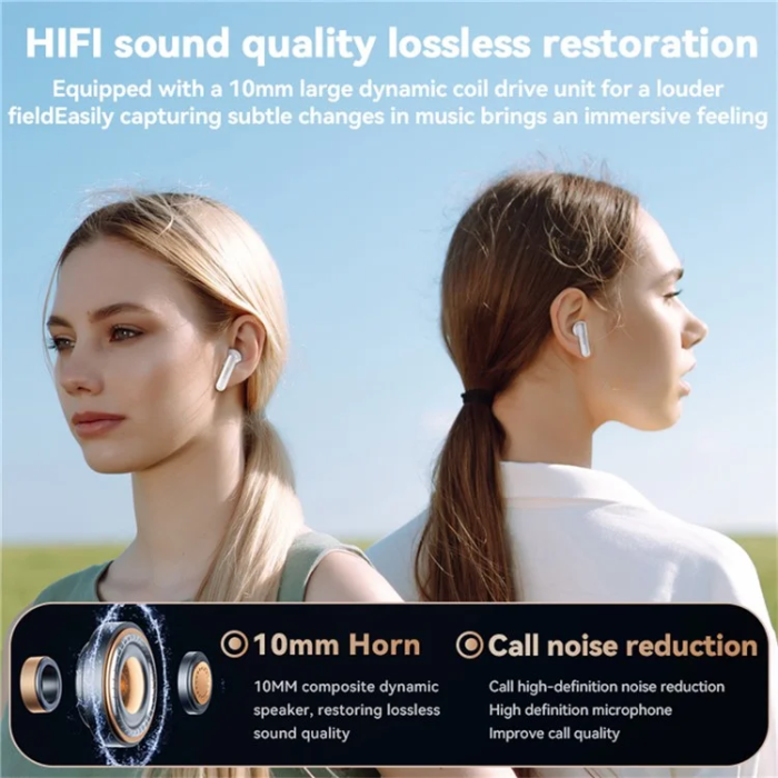 OEM - TWS In-Ear Sport Hörlurar Bluetooth Low Latency MBLUE AR10 - Vit