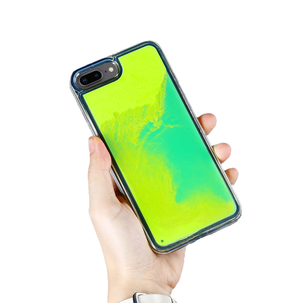 Liquid Neon Sand skal till iPhone 7 Plus & iPhone 8 Plus - Grön | 2353 | AlltMobil