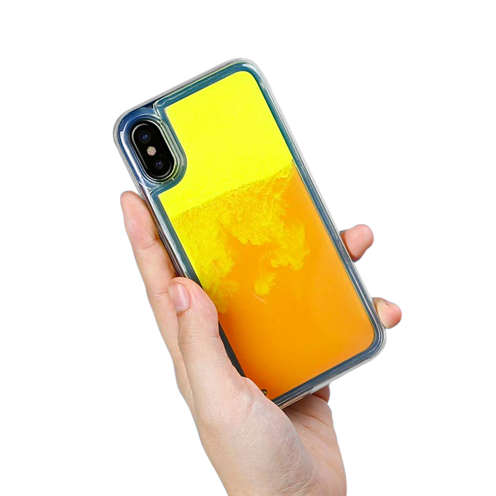 Liquid Neon Sand skal till iPhone X - Orange | 2353 | AlltMobil