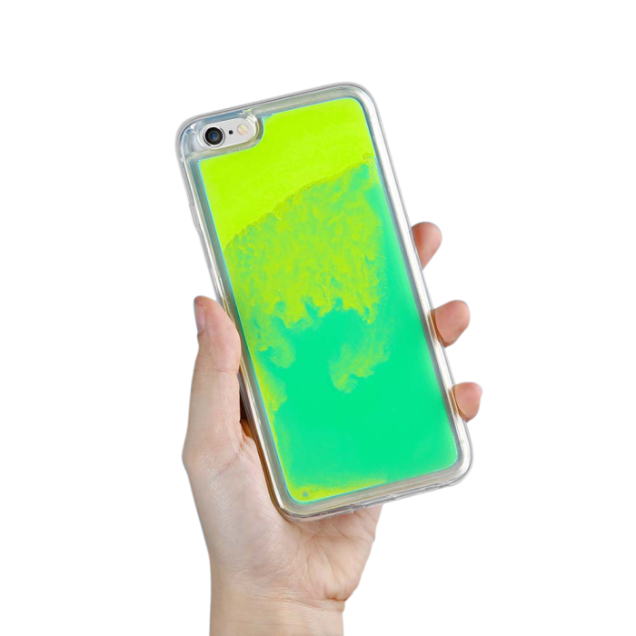 OEM - Liquid Neon Sand skal till iPhone 6/6s Plus - Grön
