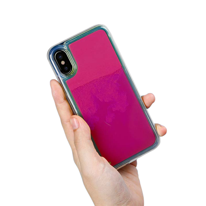 OEM - Liquid Neon Sand skal till iPhone X - Violet