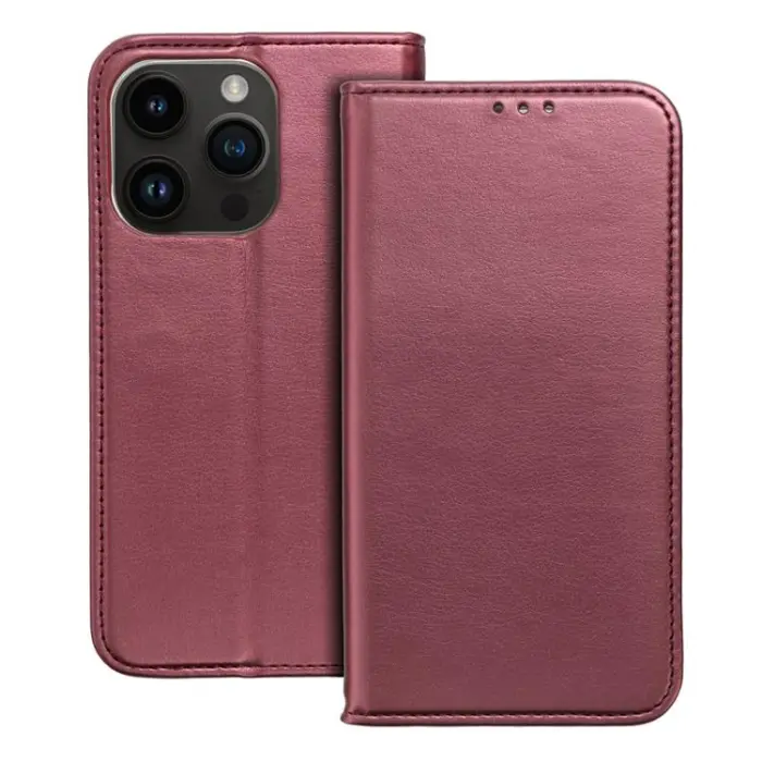 OEM - iPhone 16 Plånboksfodral Smart Magneto - Burgundy