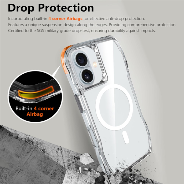 A-One Brand - iPhone 17 Mobilskal MagSafe TPU + PC Crystal Clear