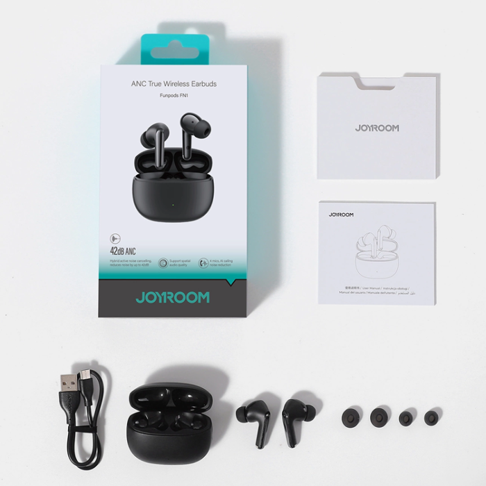 Joyroom - Joyroom TWS In-Ear Hörlurar Bluetooth 5.4 ANC ENC - Svart