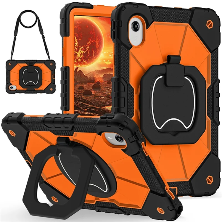 Lenovo M11/Idea Tab Mobilskal Silikon Kickstand (Svart/Orange) | 2353 | AlltMobil