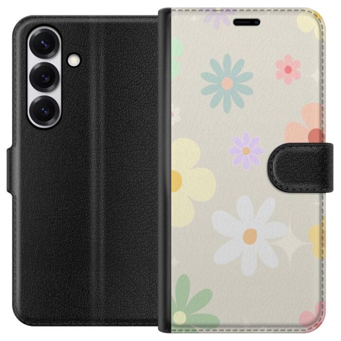 iSecrets - Plånboksfodral till Samsung Galaxy S25 med fejdande blommor