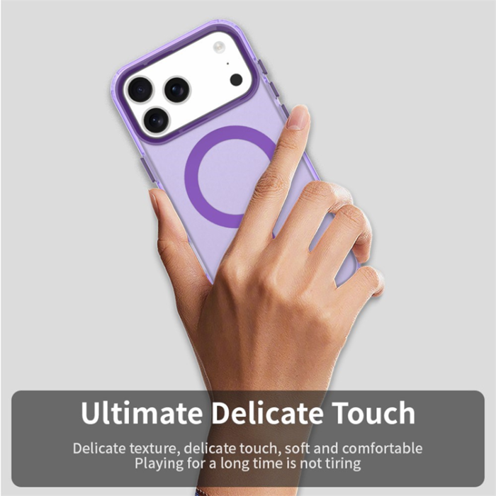 A-One Brand - iPhone 17 Pro Max Mobilskal MagSafe Anti Drop Hybrid - Lila