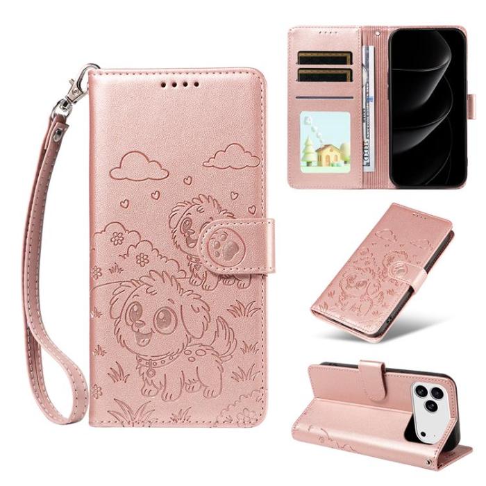 A-One Brand - iPhone 17 Pro Max Plånboksfodral RFID med handledsrem - Rosa