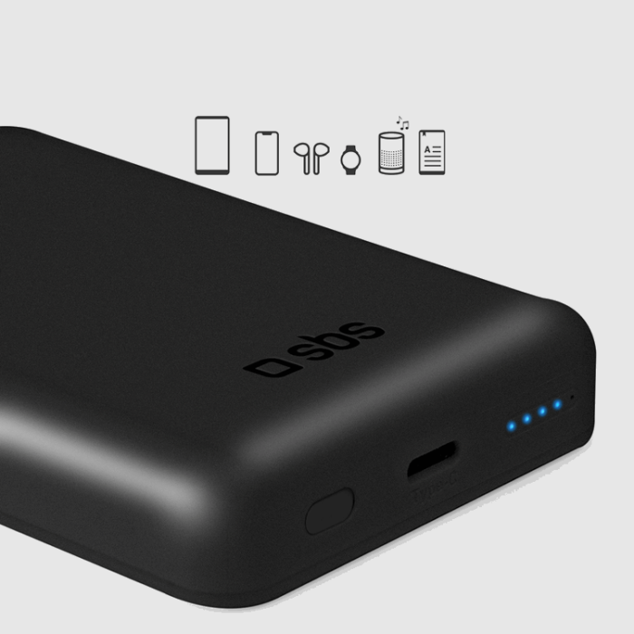 SBS - SBS MagSafe Trådlös Power Bank 5000 mAh USB-C - Svart