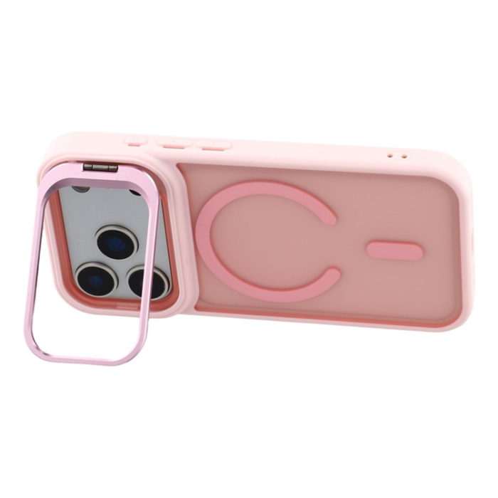 A-One Brand - iPhone 17 Pro Mobilskal MagSafe Lins Kickstand - Rosa