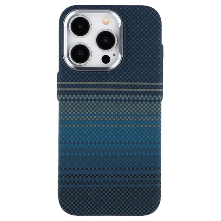 Mobilskal till iPhone 15 Pro Magsafe Kevlar Aramid Fiber - Blå | 2353 | AlltMobil