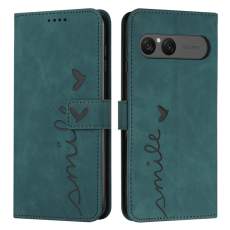 A-One Brand - Sony Xperia 10 VII Plånboksfodral Imprinted Heart - Grön