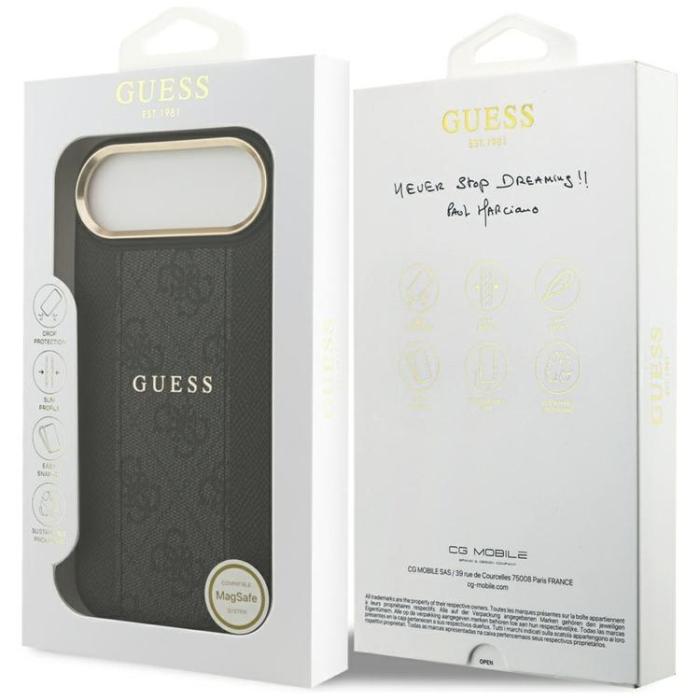 Guess - Guess iPhone Air Mobilskal MagSafe 4G Stripe - Svart