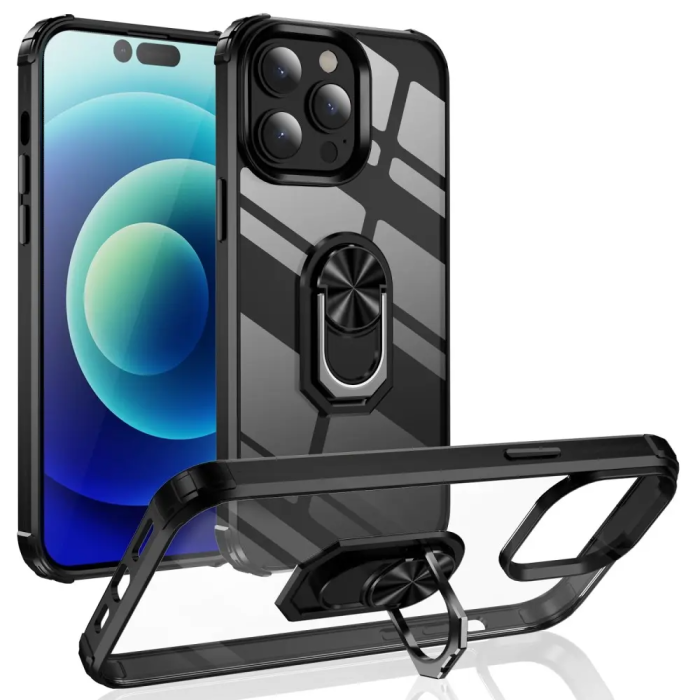 Taltech - iPhone 14 Pro Max Mobilskal Korthållare - Svart