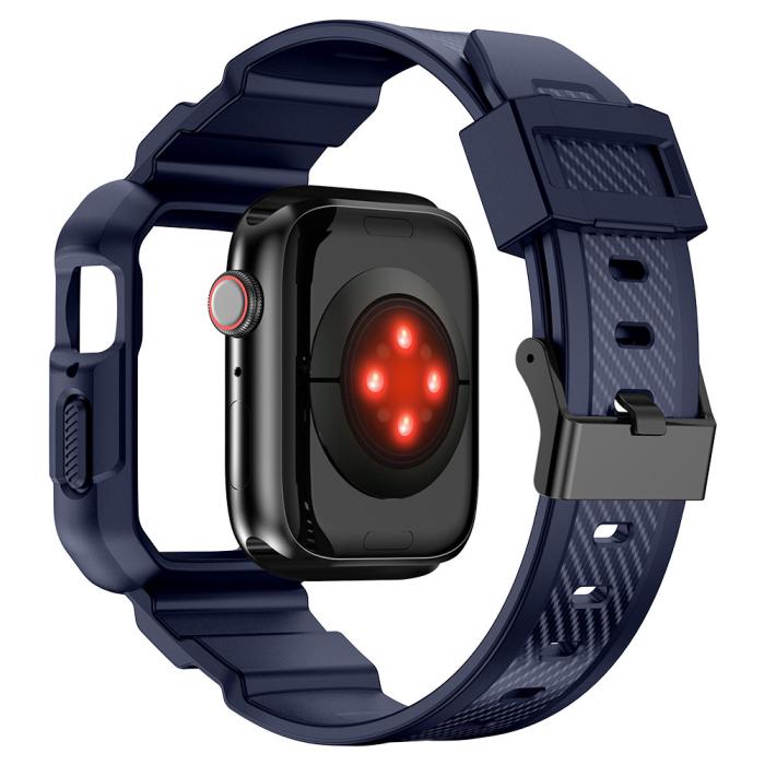 Kingxbar - Kingxbar Apple Watch 4/5/6/7/8/SE (38/40/41mm) Armband CYF106 - Blå