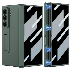 GKK - GKK Galaxy Z Fold 7 Mobilskal Kickstand med Härdat glas - Grön