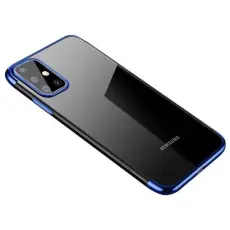 OEM - Clear TPU Gel Electroplating frame Mobilskal Samsung Galaxy A72 - Bl&aring;