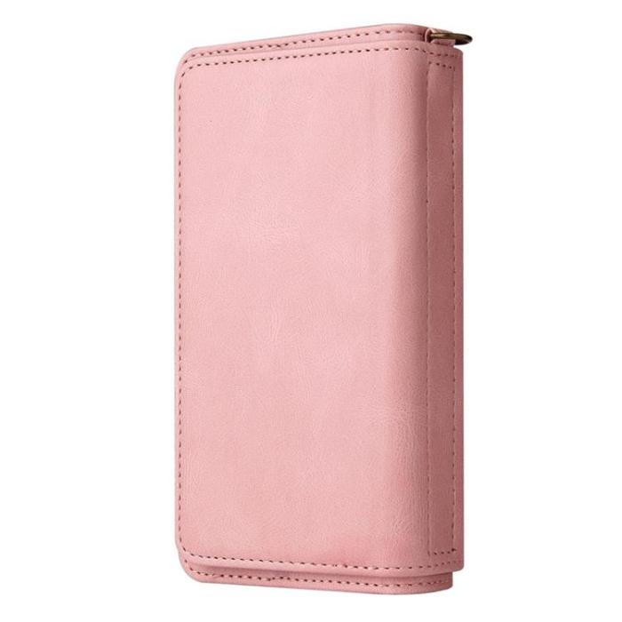 OEM - iPhone 14 Plånboksfodral KT Zipper - Rosa