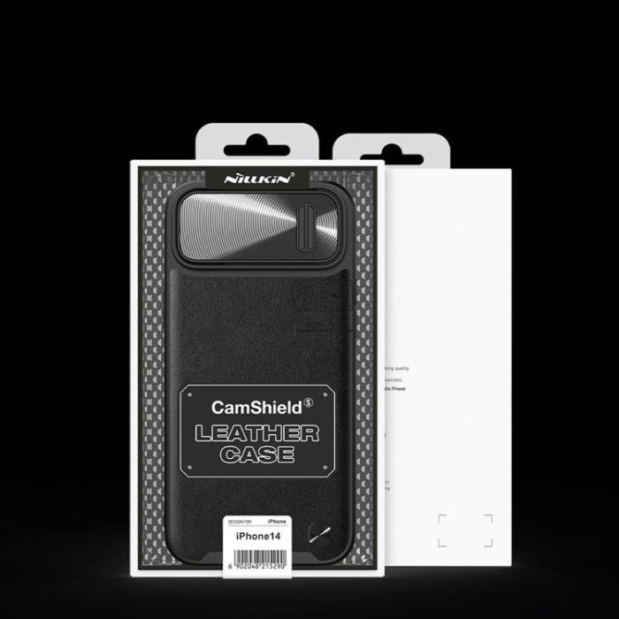 Nillkin - Nillkin iPhone 14 Skal CamShield Läder S - Svart