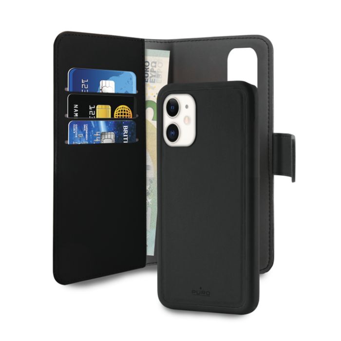 UTGATT1 - Puro - Detachable Plånboksfodral EcoLeather iPhone 11 - Svart