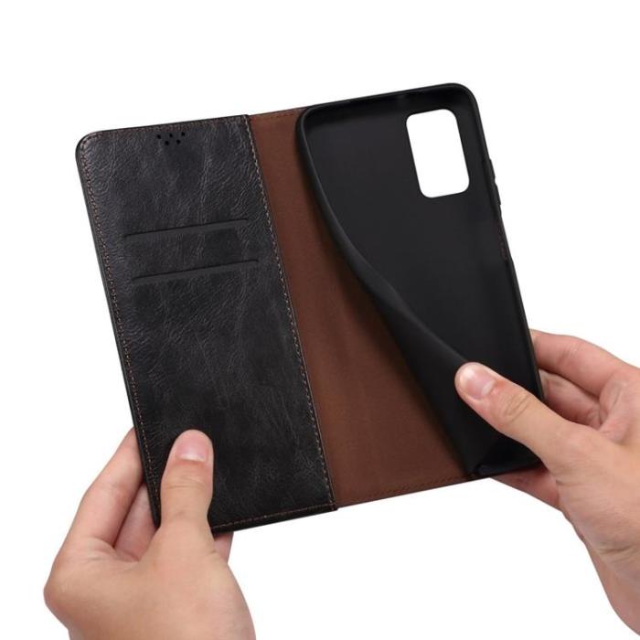 A-One Brand - Nothing Phone 1 Plånboksfodral Crazy Horse Flip - Svart