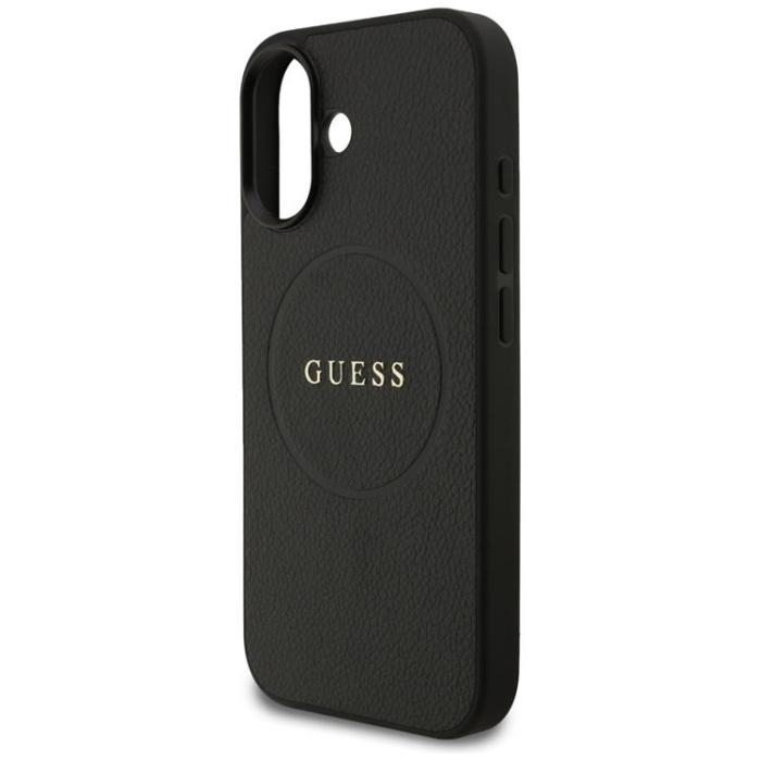 Guess - Guess iPhone 17 Mobilskal MagSafe Grained Ring - Svart