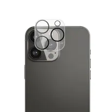 Mocolo - Mocolo iPhone 15 Pro Kameralinsskydd i H&auml;rdat glas Silk Printing HD