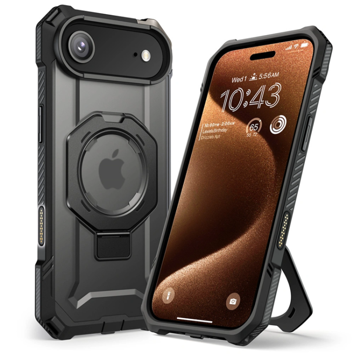 SupCase - Supcase iPhone Air Mobilskal Magsafe Kickstand UB Grip - Svart