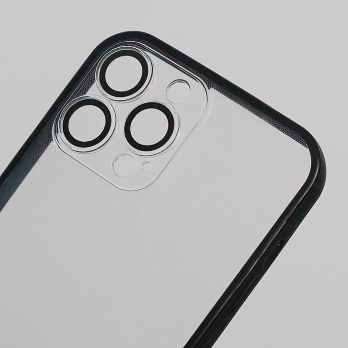 OEM - iPhone 12 Svart Kantfodral Skyddande Mobilskal