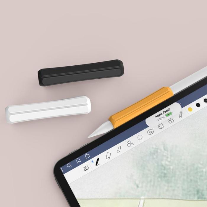 UTGATT1 - Stoyobe 3 Pcs Set Silikon Hållare För Stylus Penna - Orange/Svart/Vit