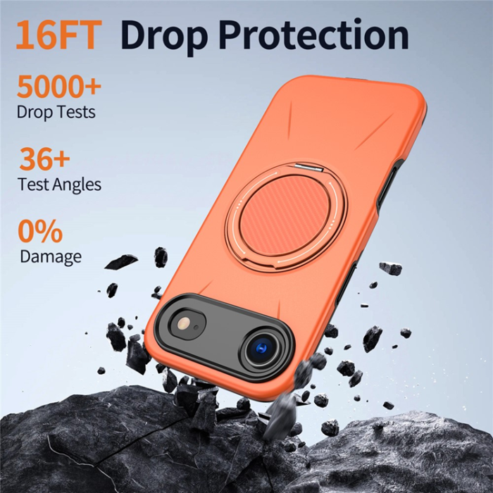 A-One Brand - iPhone Air Mobilskal MagSafe Rotating Kickstand - Orange