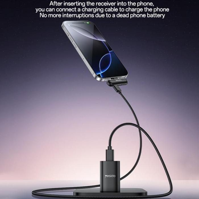 Yesido - YESIDO Trådlös Lavaliermikrofon iP-Kontakt med AI-Brusreducerand KR20