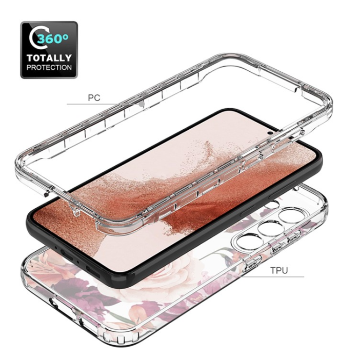 OEM - Galaxy S23 Plus Skal Pattern Printing - Lila Flower