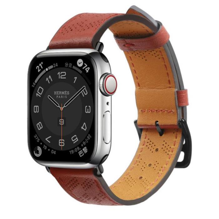 OEM - Apple Watch Ultra/SE/8/7/6/5/4 (41/42/38mm) Armband - Rödbrun
