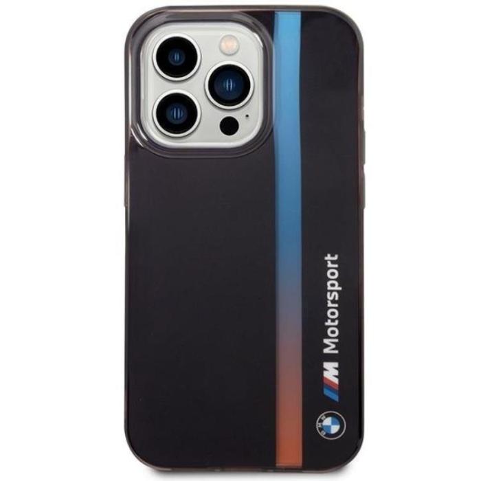 BMW - BMW iPhone 14 Pro Mobilskal IML Tricolor Stripe - Svart