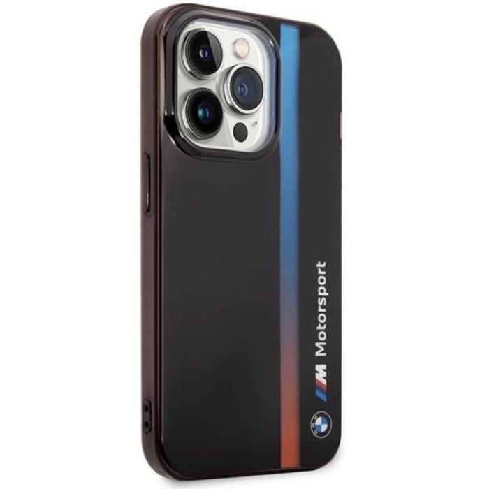 BMW - BMW iPhone 14 Pro Mobilskal IML Tricolor Stripe - Svart