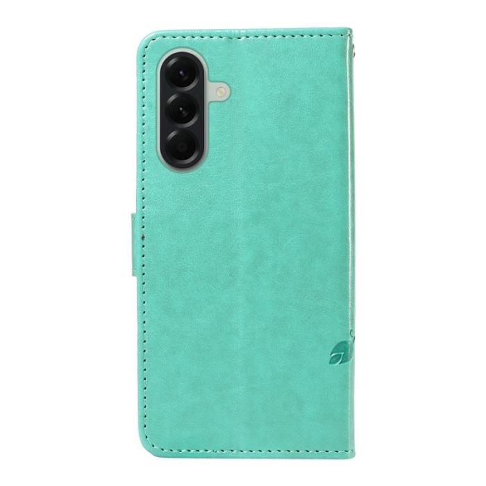 OEM - Samsung Galaxy A57 Plånboksfodral Konstläder Blommönster Ställ - Grön