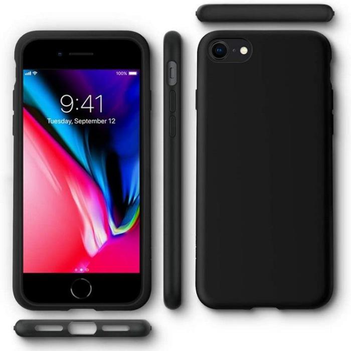 UTGATT1 - Spigen Liquid Crystal Skal iPhone 7/8/SE (2020/2022) - Matte Svart