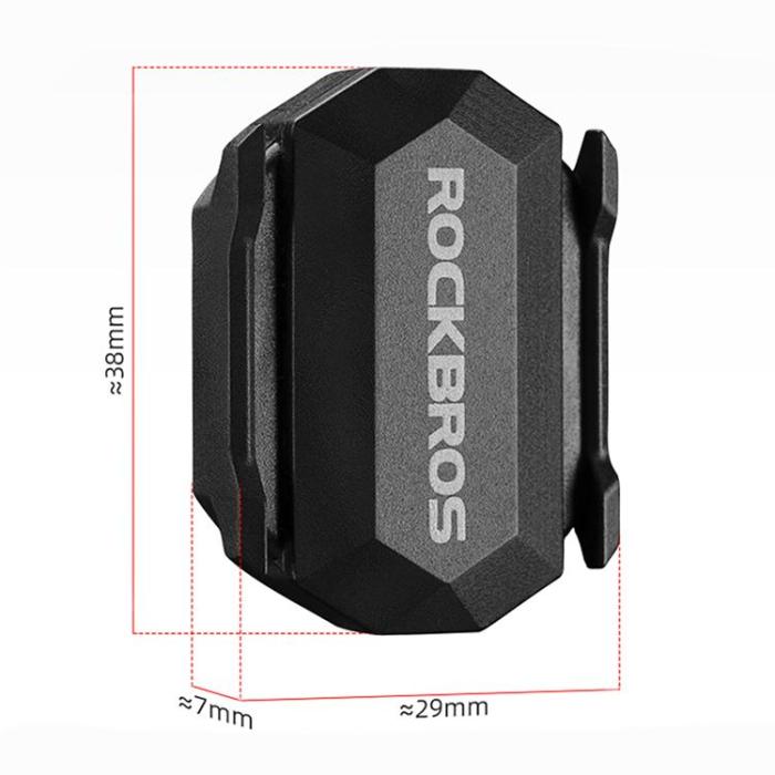 Rockbros - Rockbros 2-i-1 ANT+ och Bluetooth Hastighets- eller Kadenssensor - Svart