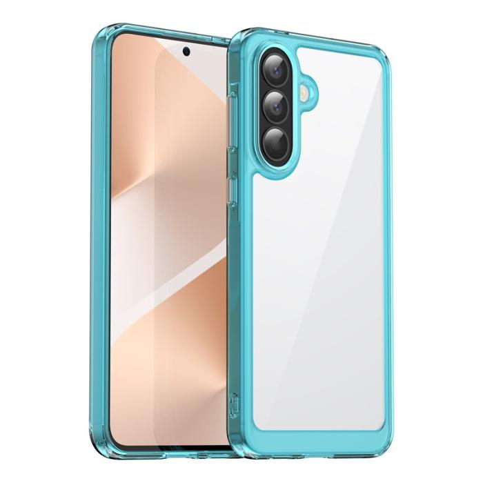 WANLONFENG - WANLONFENG Mobilskal till Samsung Galaxy A57 TPU Akryl Skydd - Transparent Blå