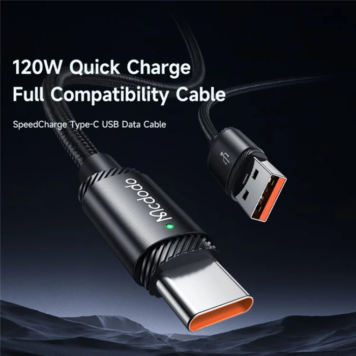 MCDODO - MCDODO USB-A - USB-C 120W Kabel 1.5m CA-4730 MDD - Svart