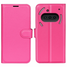 A-One Brand - Nothing Phone (3a) Plånboksfodral Litchi Texture - Rosa